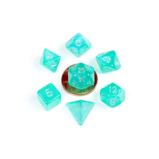 FanRoll Mini Dice Set Stardust Turquoise (7) P040300