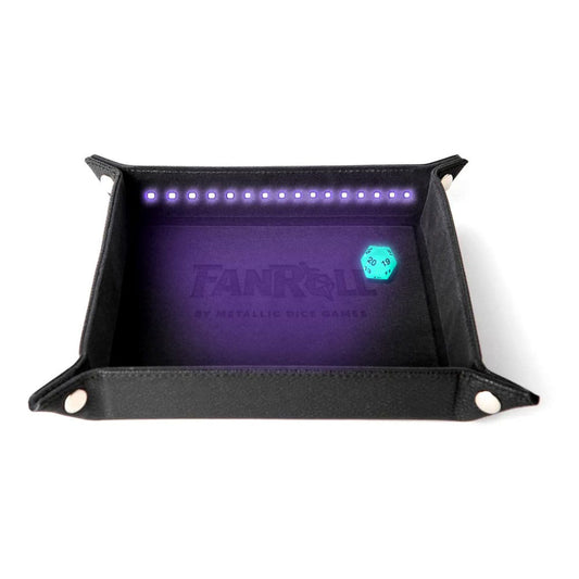 FanRoll Shadowlight Folding Blacklight Dice Tray Black P040305