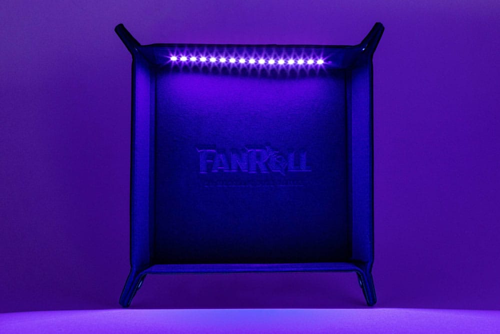 FanRoll Shadowlight Folding Blacklight Dice Tray Black P040305