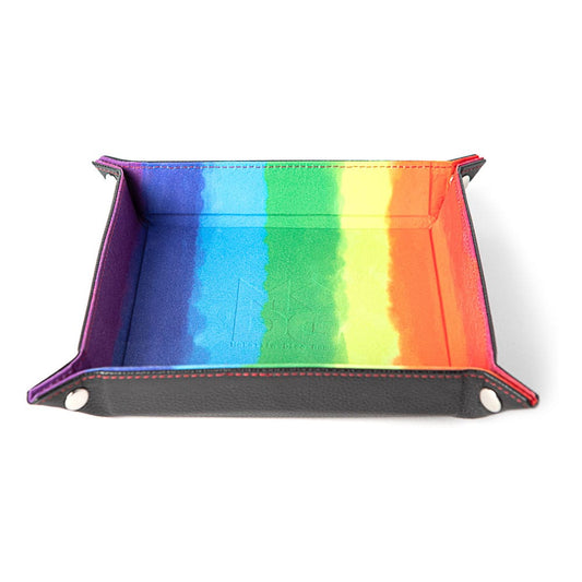 FanRoll Folding Dice Tray Velvet Watercolor Rainbow P040311