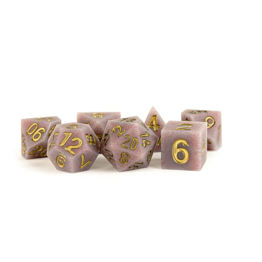FanRoll Sharp Edge Silicone Dice Set Volcanic Soot (7) P040333