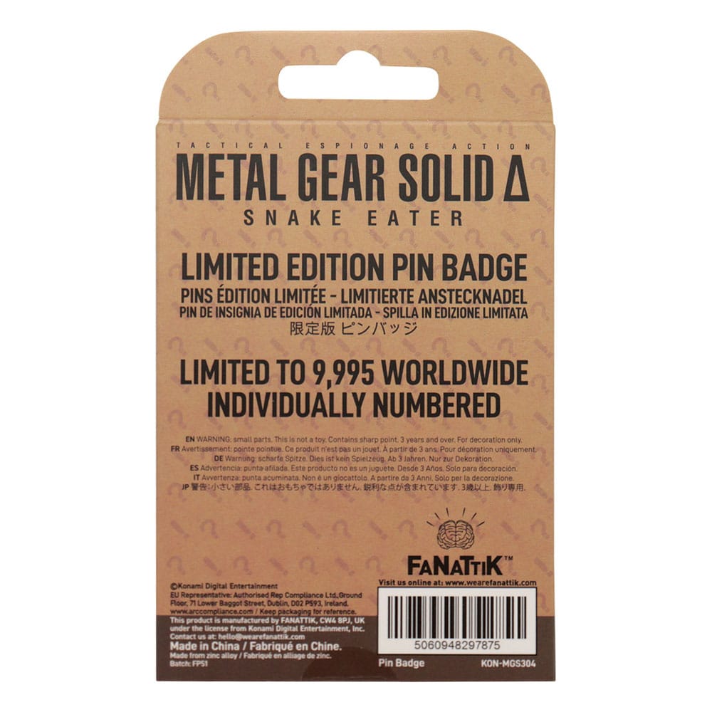 Metal Gear Solid Delta Pin Badge Fox Limited Edition P040520