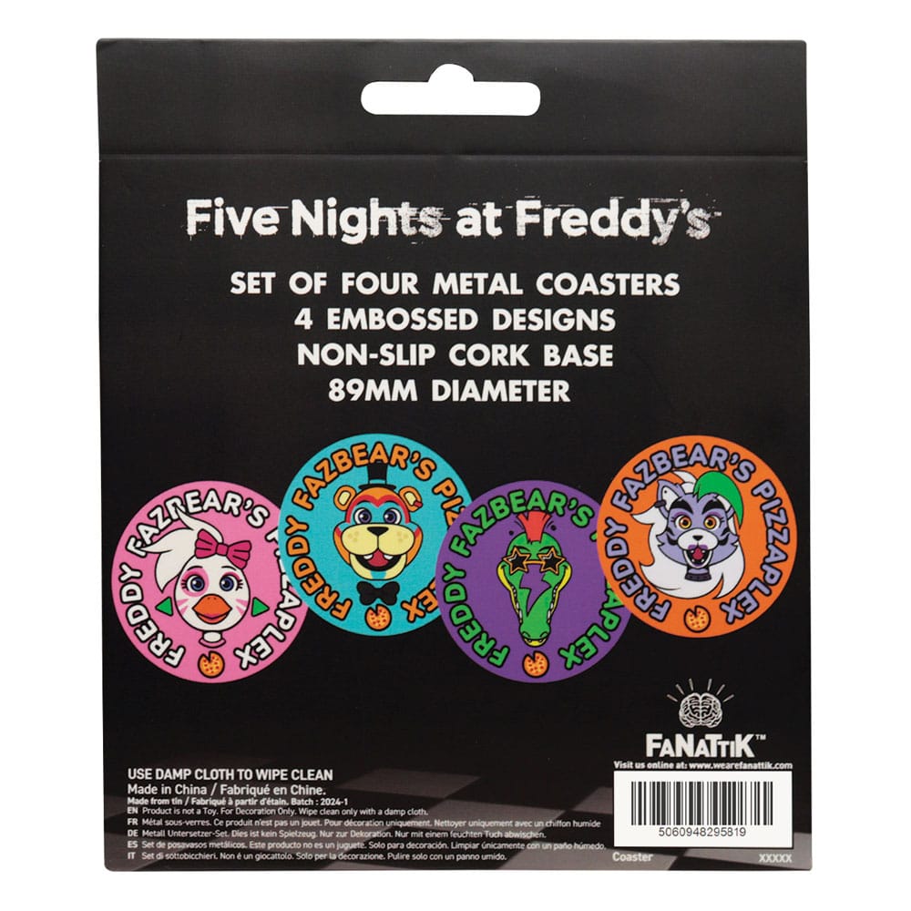Five Nights at Freddy's Coaster 4-Pack Printed Drinks P040618