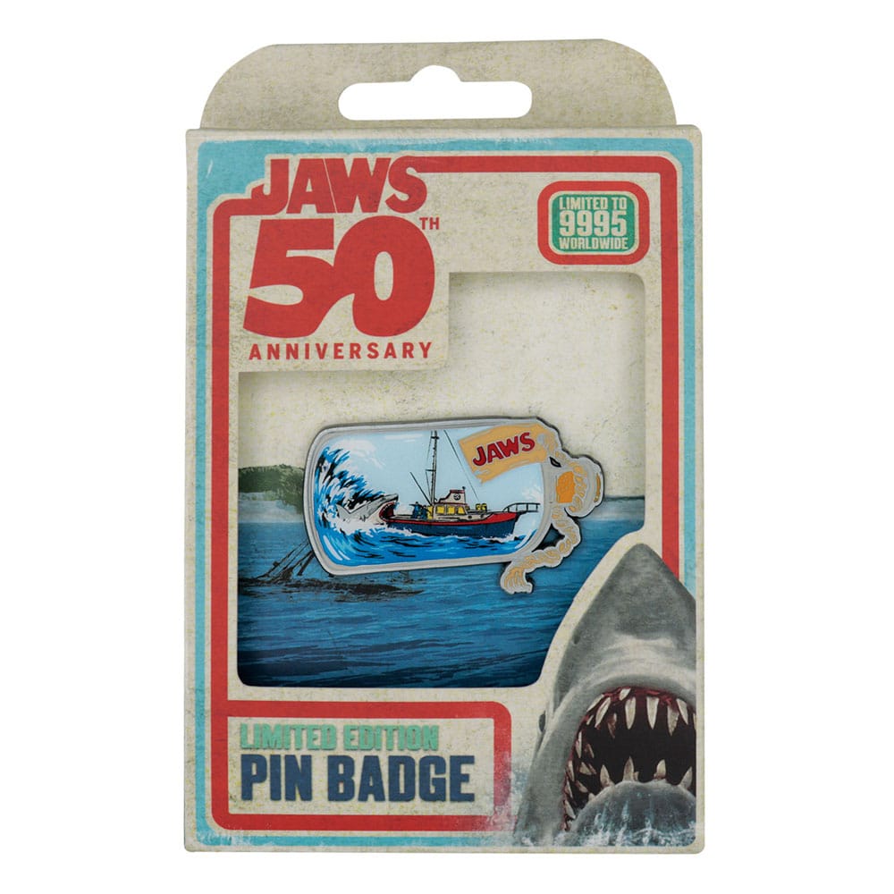 Jaws Pin Badge 50th Anniversary Ship in Bottle P040681