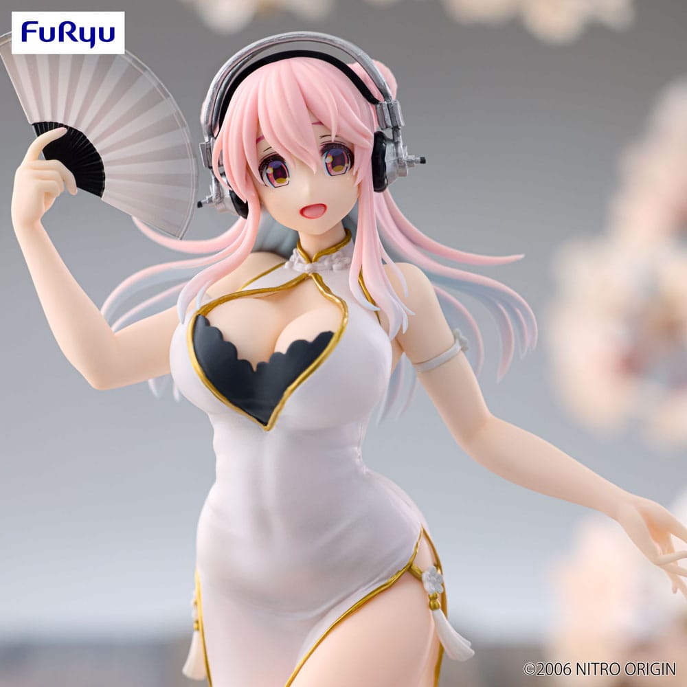 Super Sonico Trio-Try-iT PVC Statue White China Dress Ver. 21 cm P041295