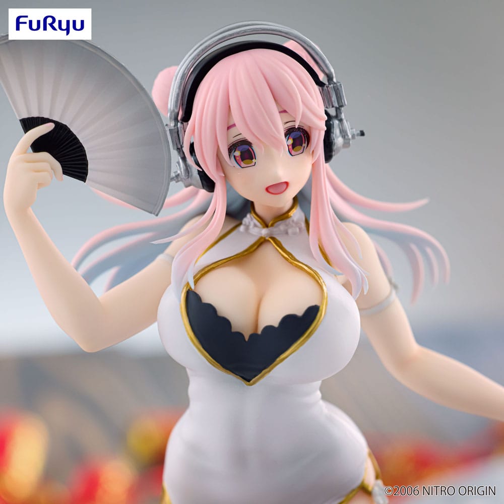 Super Sonico Trio-Try-iT PVC Statue White China Dress Ver. 21 cm P041295