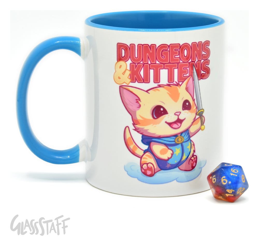Glassstaff Gift Set Mug & Dice D20 Dungeons & Kittens P071149