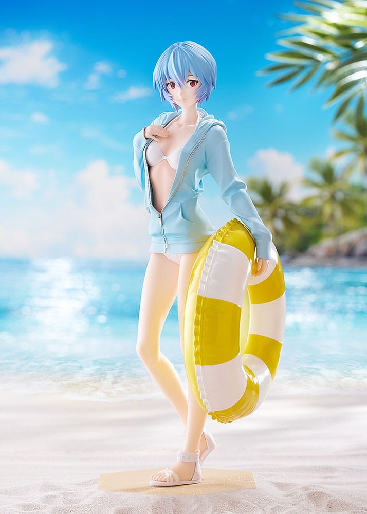 Rebuild of Evangelion Pop Up Parade L PVC Statue Beach Queens: Rei Ayanami 22 cm P042101