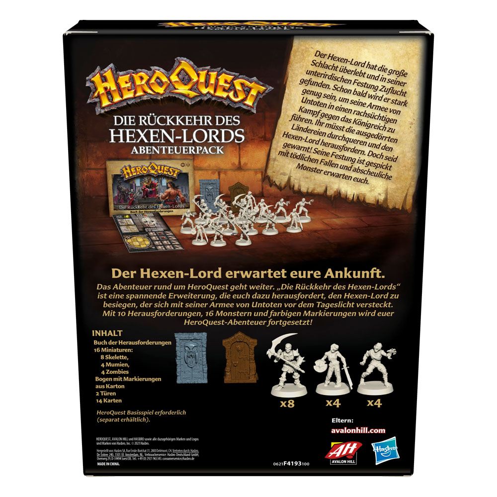 HeroQuest Board Game Expansion HeroQuest Die Ruckkehr des Hexen-Lords Quest Pack german