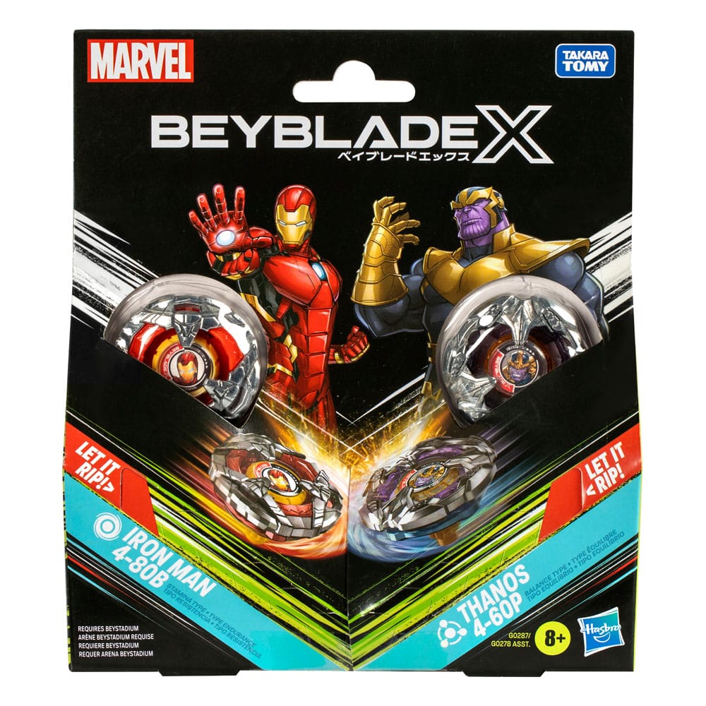 Beyblade X Marvel Collab Iron Man 4-80B vs. Thanos 4-60P P069225