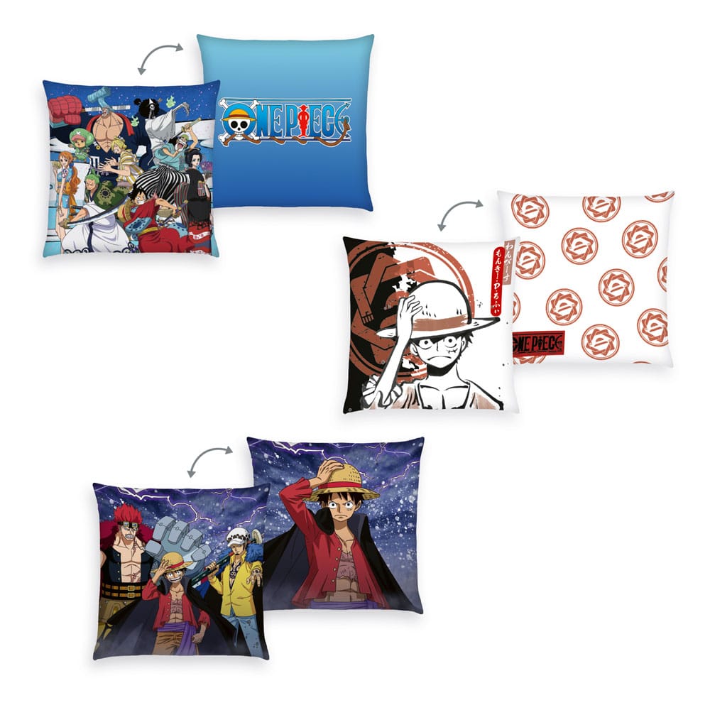 One Piece Pillows 3-Pack Monkey D. Luffy 40 x 40 cm P044154