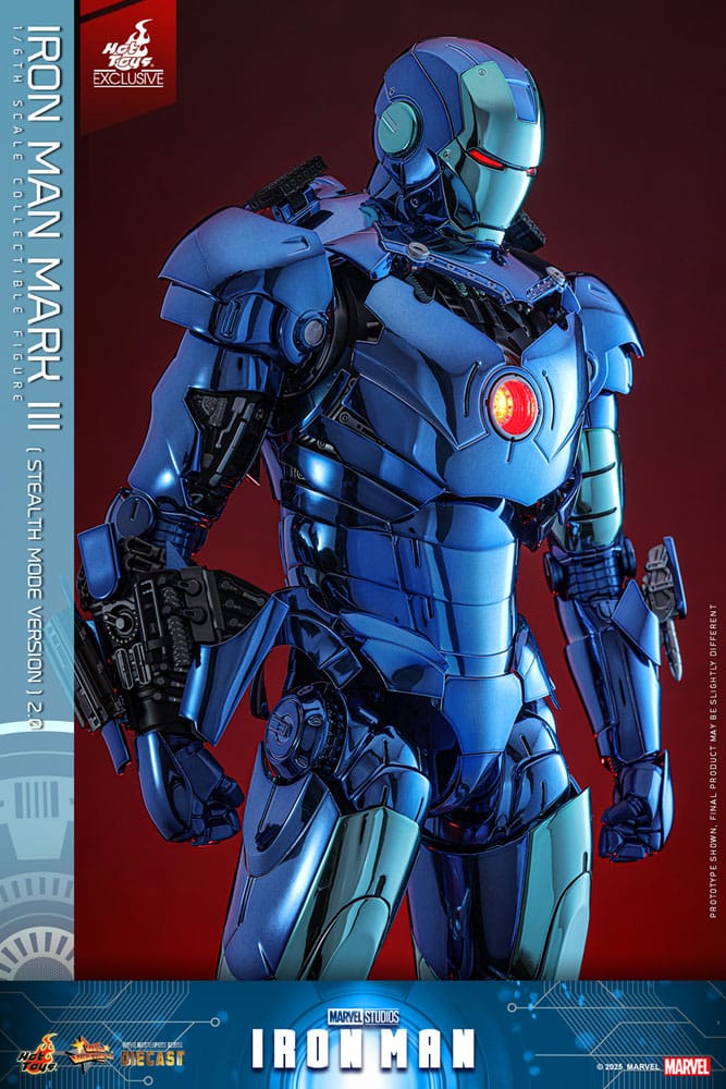 Iron Man Movie Masterpiece Diecast Action Figure 1/6 Iron Man Mark III (Stealth Mode Ver.) 2.0 Hot Toys Exclusive 33 cm P044501