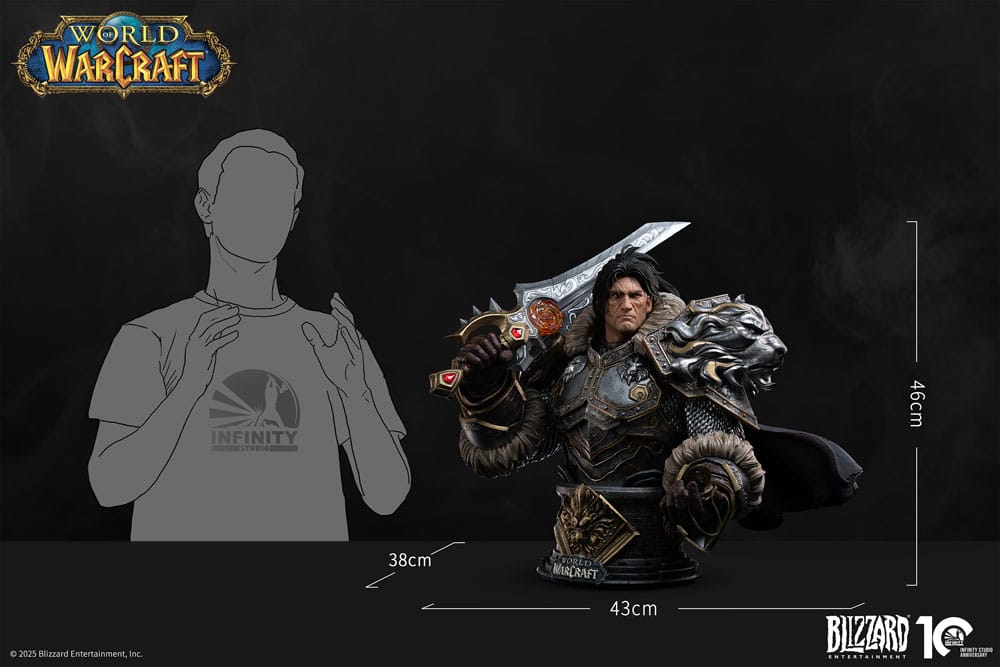 World of Warcraft Bust 1/3 Varian Wrynn 46 cm