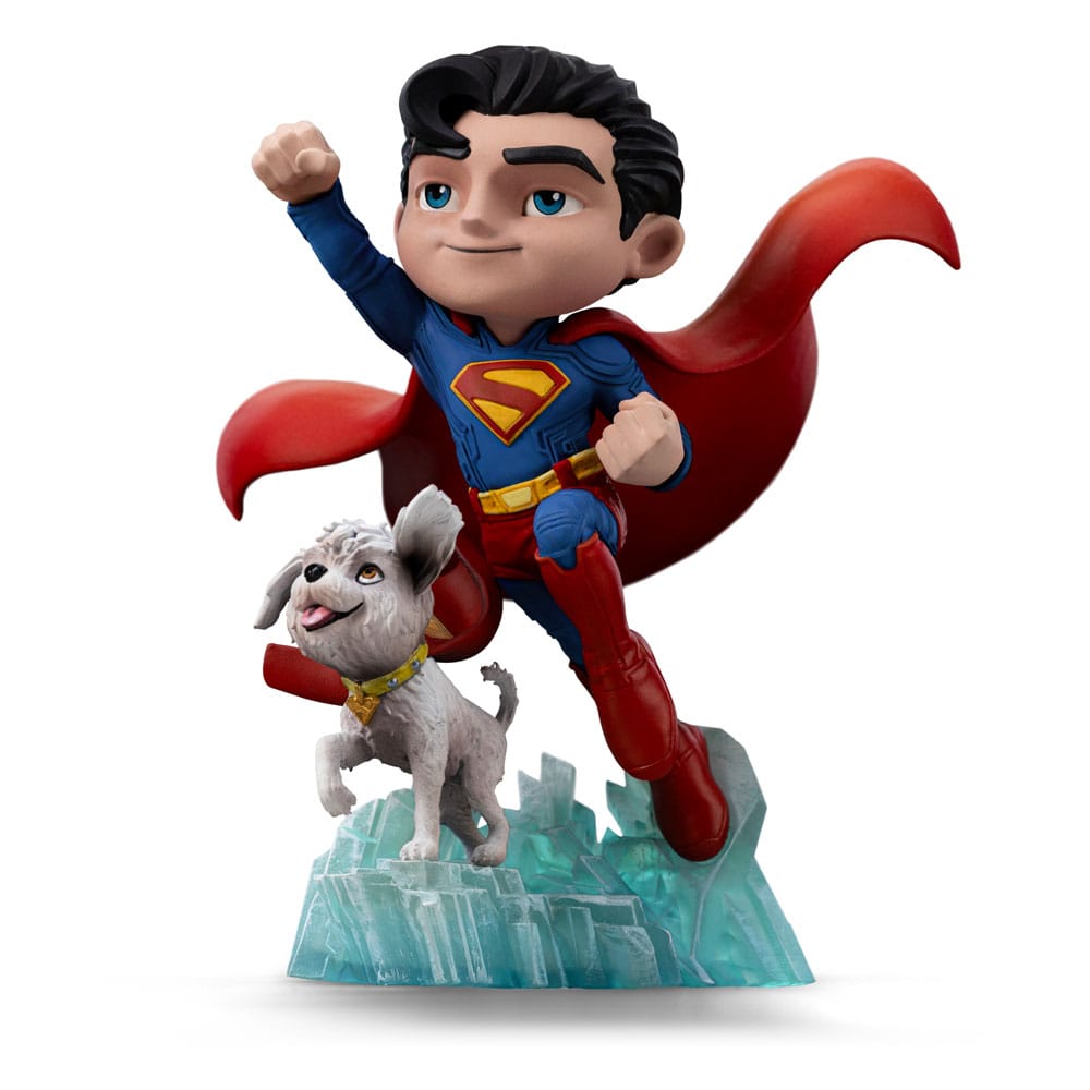 SUPERMAN LEGACY MINI CO. PVC FIGURE SUPERMAN & KRYPTO 17 CM