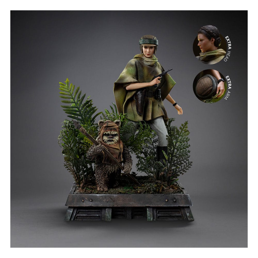 Star Wars Episode VI Art Scale Statue 1/10 Leia and Wicket 21 cm P045342