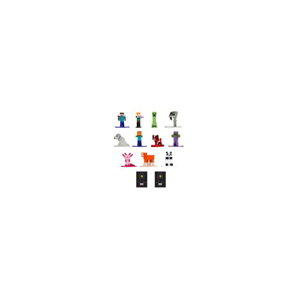 Minecraft Nano Metalfigs Diecast Mini Figures 4 cm Assortment (12) P065865