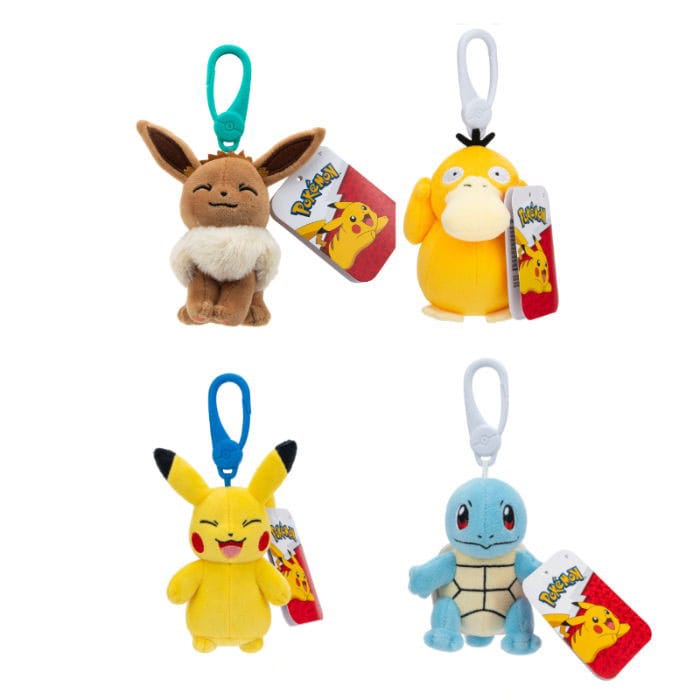 Pokemon Plush Figure Clip ons different versions 10 cm
