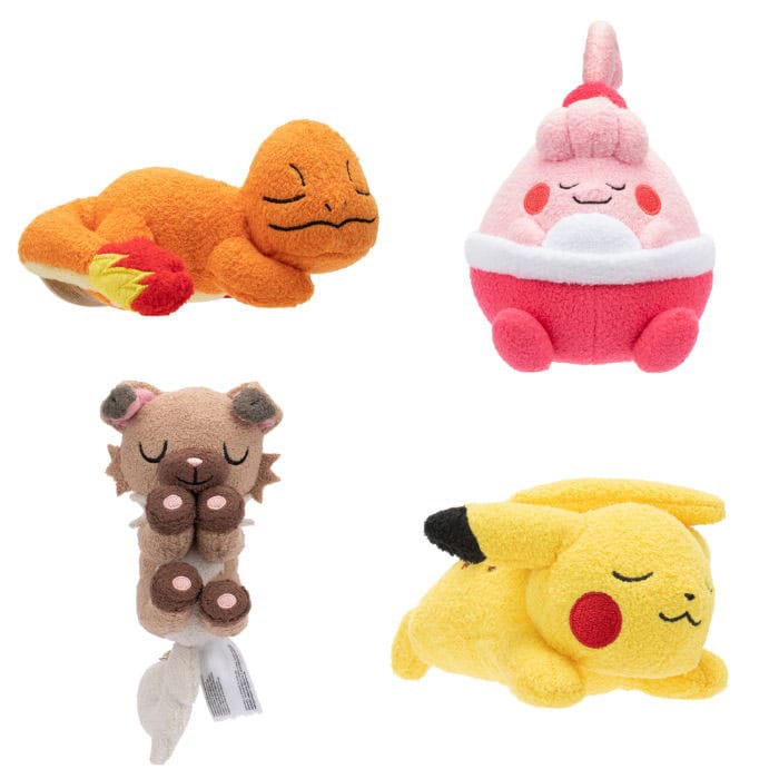 Pokemon Sleeping Plush Figure different versions 12 cm