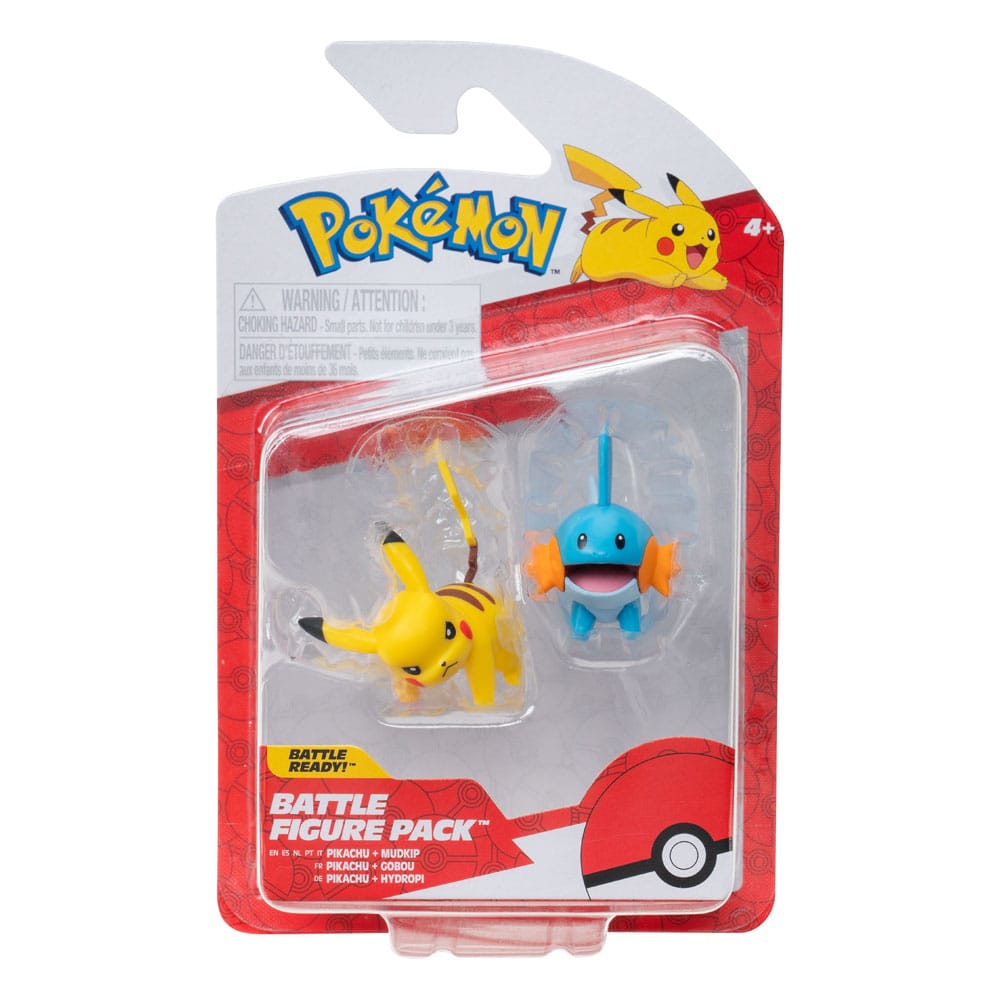 Pokemon First Partner Battle Figure Set Figure 2-Pack Mudkip & Pikachu #4