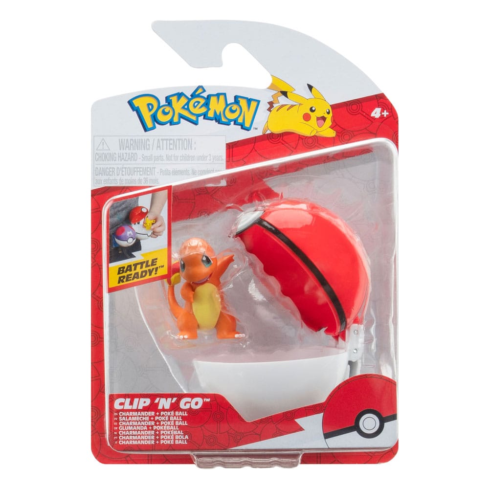 Pokemon Clip'n'Go Poke Balls Charmander #1 & Poke Ball