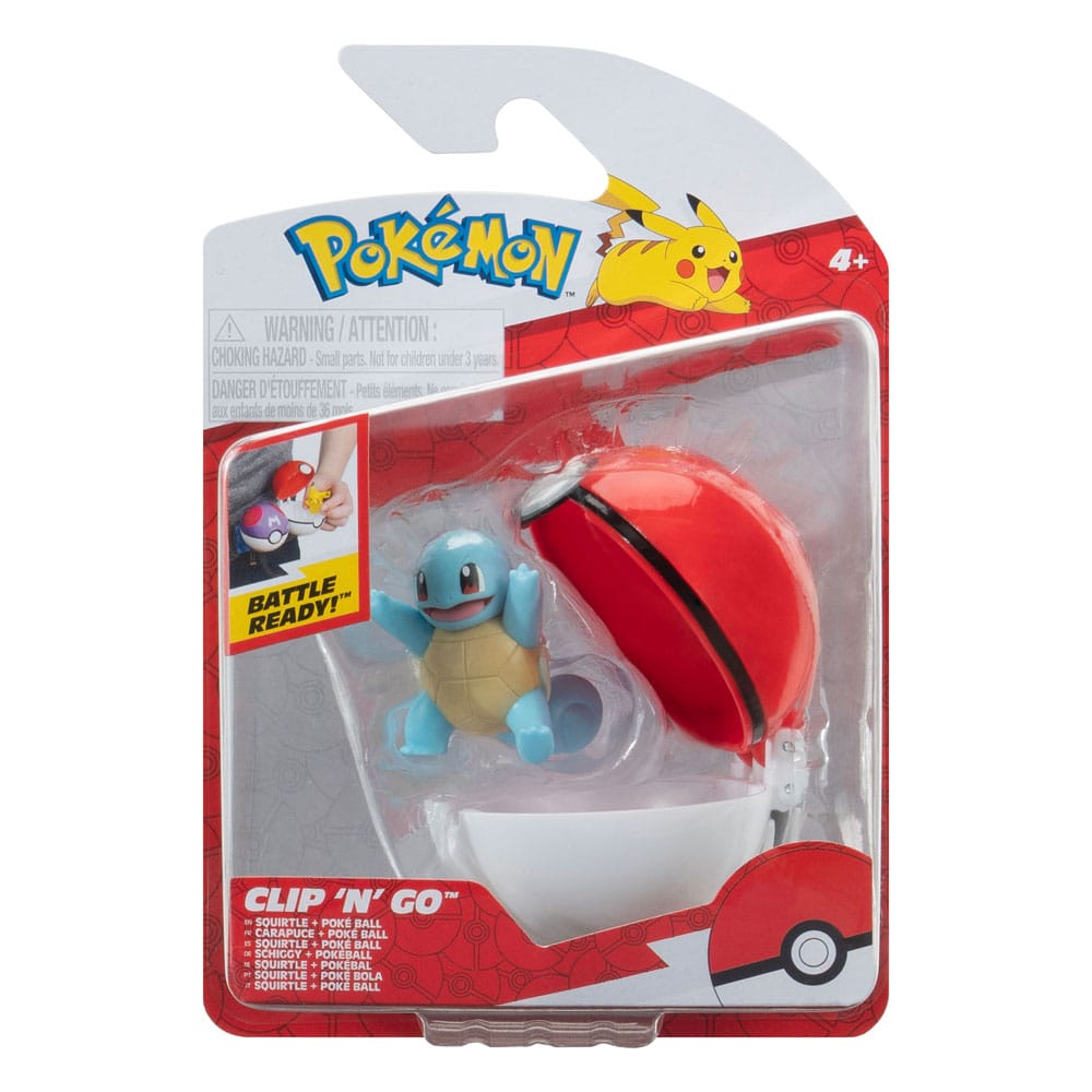 Pokemon Clip'n'Go Poke Balls Squirtle #3 & Poke Ball