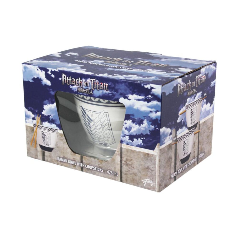 Attack on Titan Ramen Bowl with Chopsticks Emblem 473 ml P045810