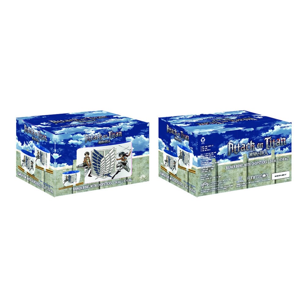 Attack on Titan Ramen Bowl with Chopsticks Survey Corps 414 ml P045811