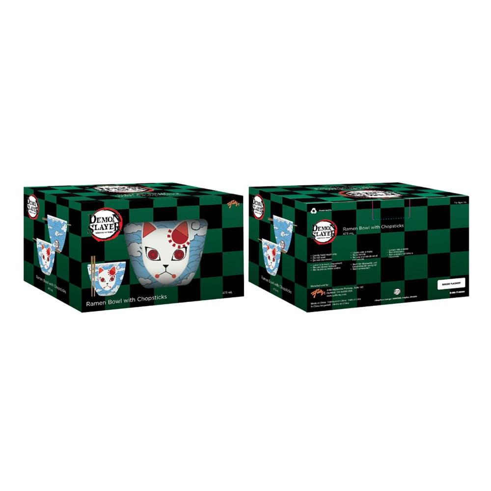 Demon Slayer Ramen Bowl with Chopsticks Tanjiro Mask 473 ml P045817