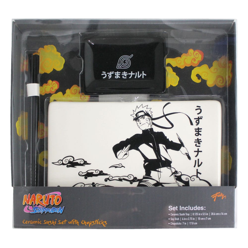 Naruto Shippuden Ceramic Sushi Set with Chopsticks Naruto P045839