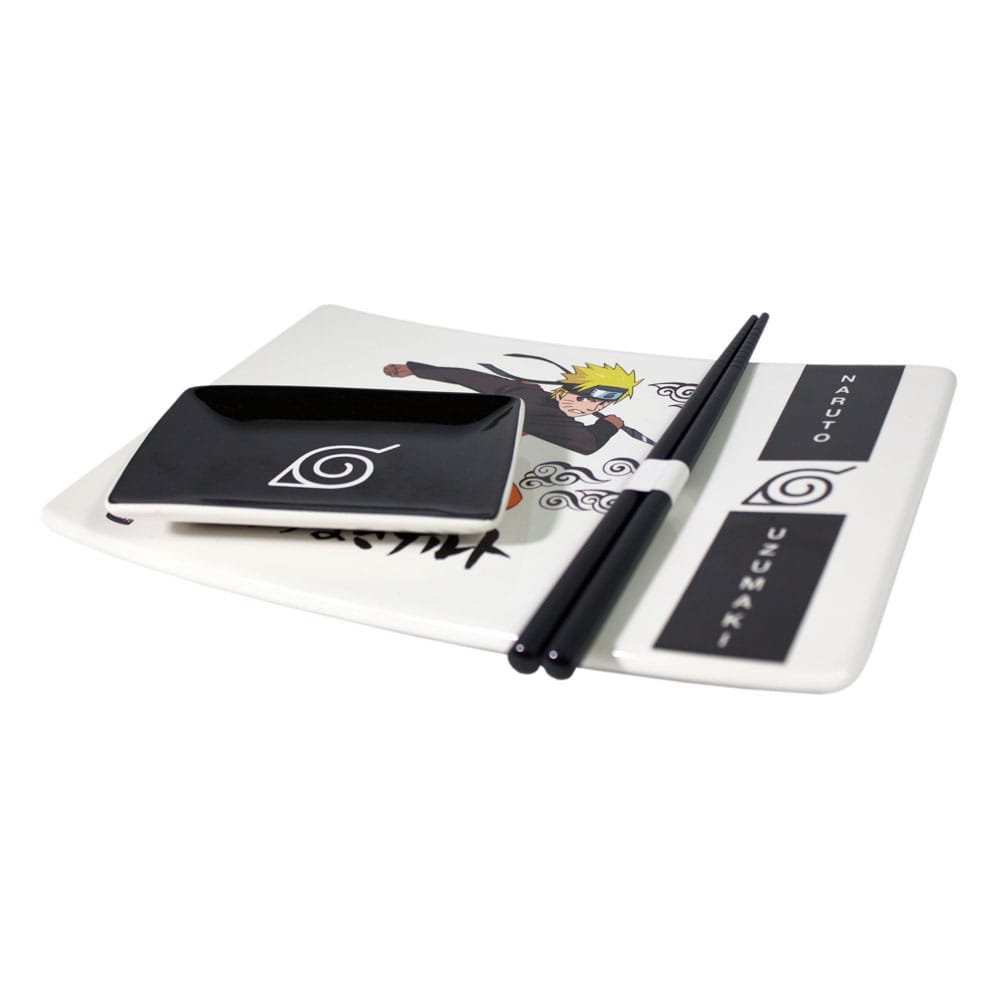 Naruto Shippuden Ceramic Sushi Set with Chopsticks Naruto Uzumaki P045840