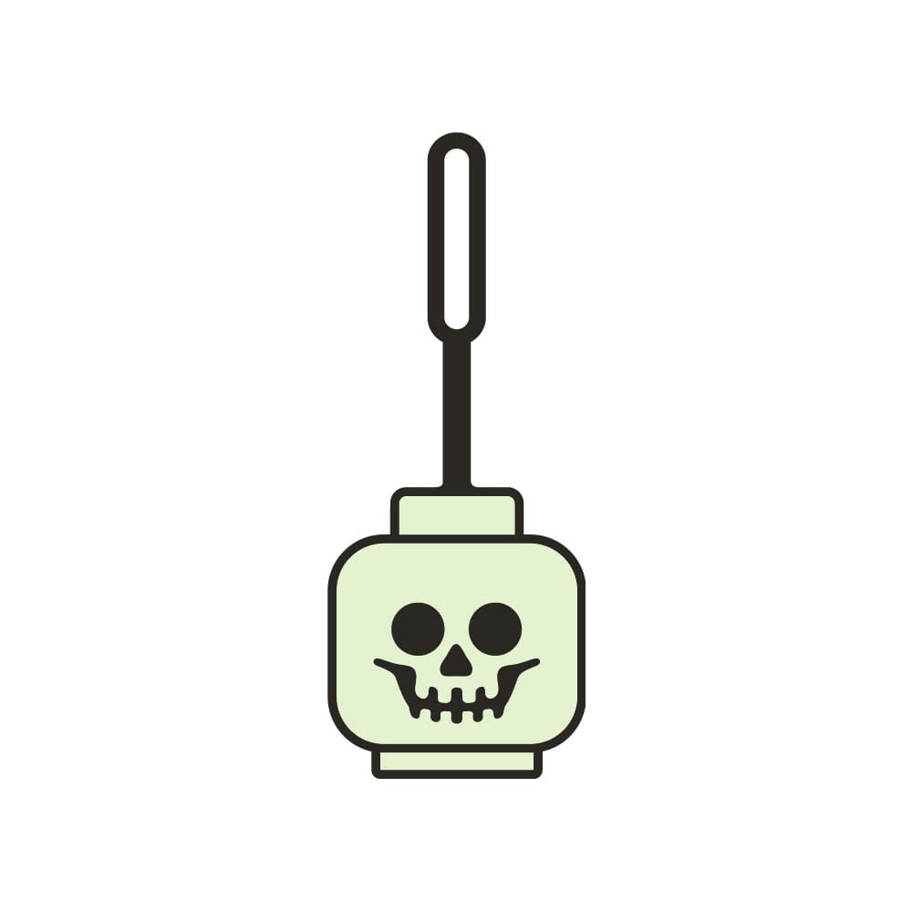 LEGO Minifigures Luggage tag Skeleton head Glow in the Dark 10 cm P046176