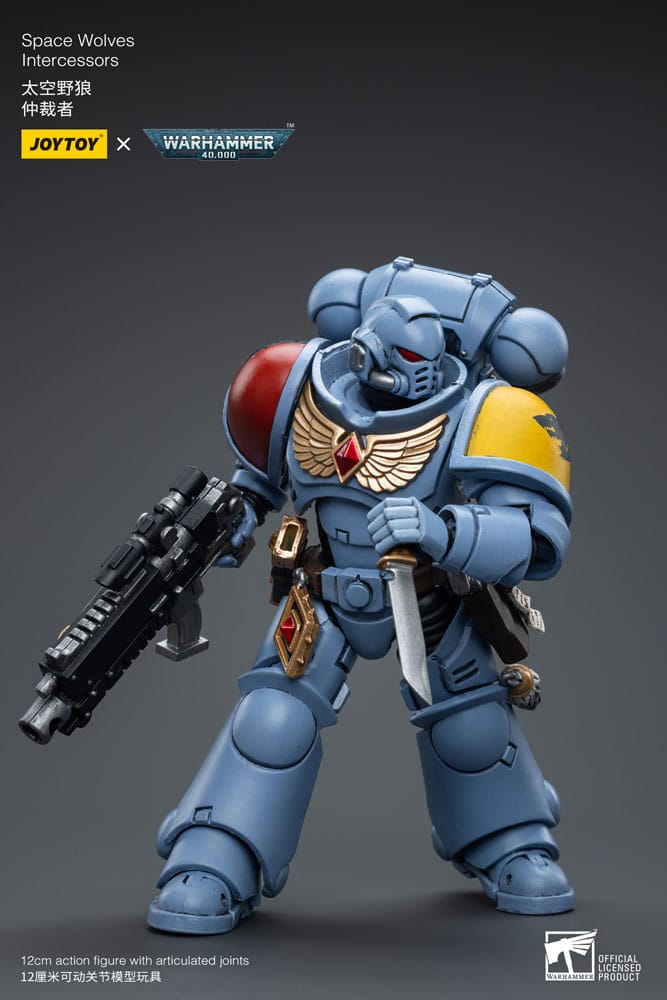 WARHAMMER 40K ACTION FIGURE 1/18 SPACE WOLVES INTERCESSORS 12 CM