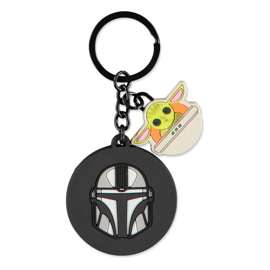 Star Wars: The Mandalorian Rubber Keychain Mandalorian & Grogu P046841