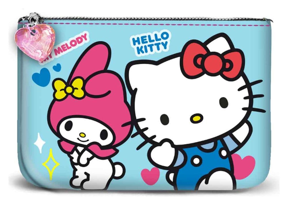 Sanrio Small Square Coin Purse Hello Kitty Friendship Blue P071376