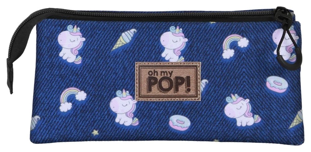 Oh My Pop! Triple Pencil case Sweety Dark Blue P071392