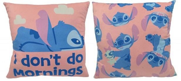 Lilo & Stitch Pillow Stitch I don't do mornings 40 cm P047236