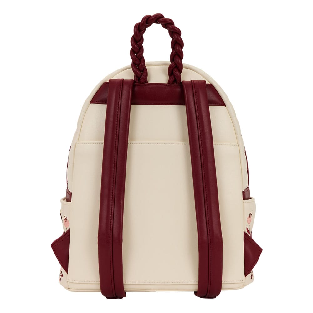Loungefly Midi Backpack Cream & Red Floral P066391