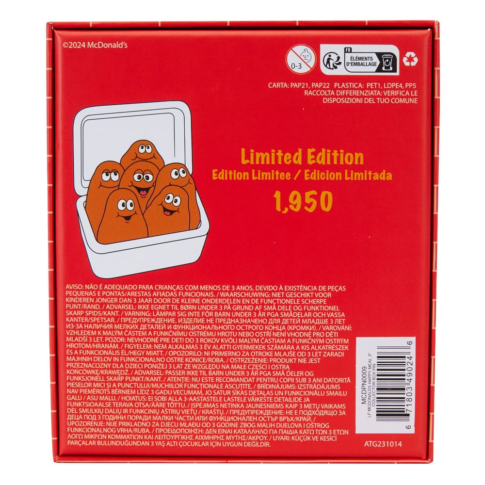 McDonalds by Loungefly Enamel 3" Pins Happy Meal 3" Collector Box Assortment (12) P048132