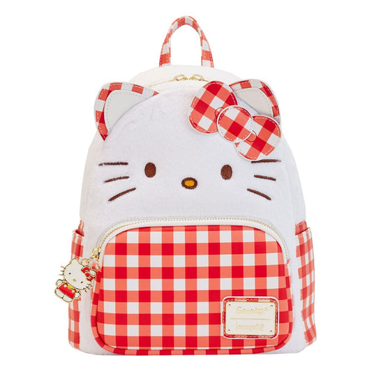 SANRIO BY LOUNGEFLY MINI BACKPACK HELLO KITTY GINGHAM COSPLAY P048239