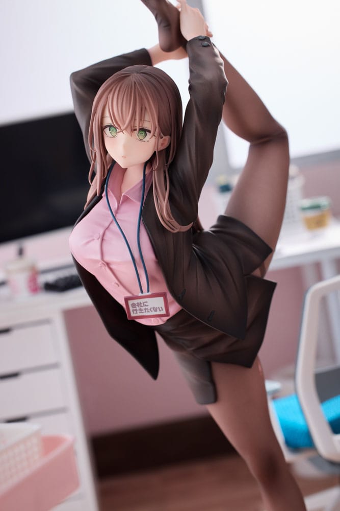 Original Character PVC Statue 1/6 OL-chan Who Doesn't Want to Go to Work Pink Ver. 26 cm P048837