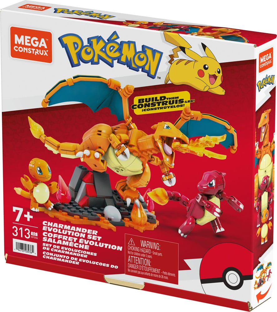 Pokemon Mega Construx Construction Set Charmander Evolution Set