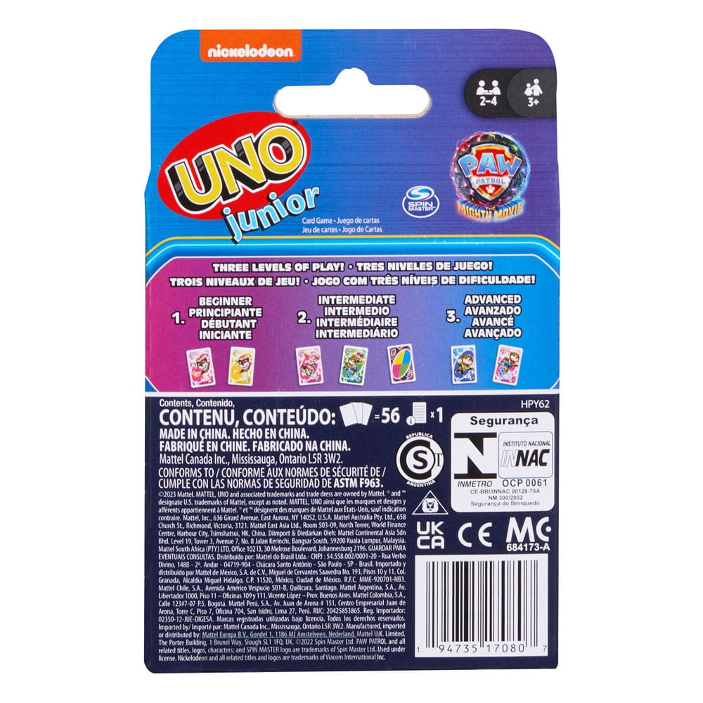 PAW Patrol: The Mighty Movie Card Game UNO Junior P049190
