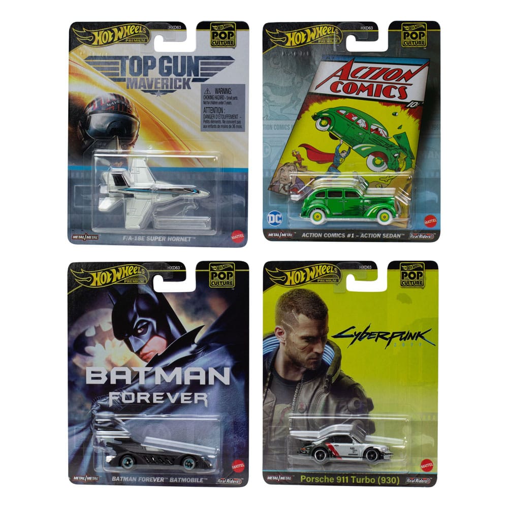 Hot Wheels Premium Diecast Vehicles 1/64 Pop Culture 979F Assortment (10) P049226
