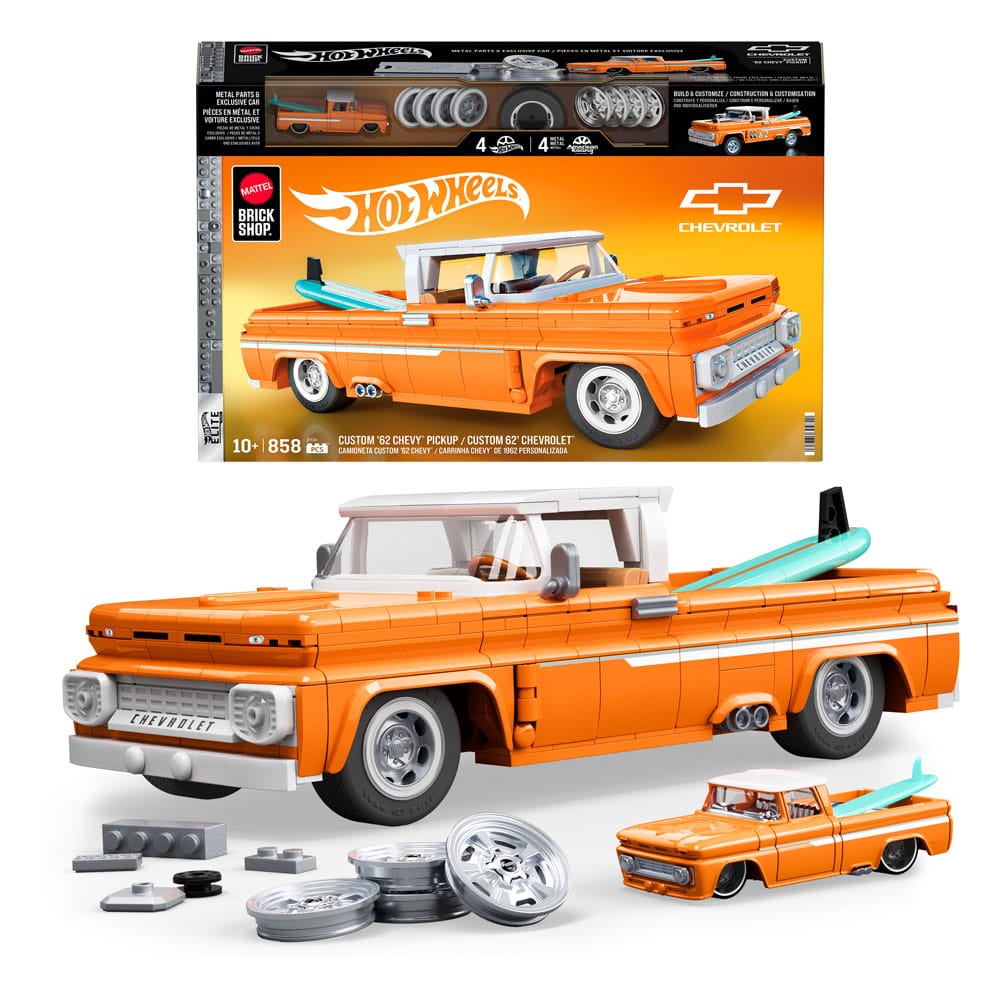 Mattel Brick Shop Hot Wheels Elite Series Building Set 1/16 Custom '62 Chevy Pickup