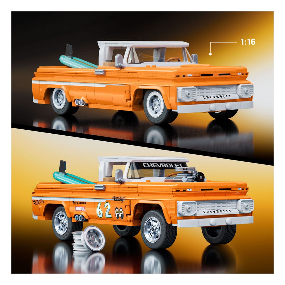 Mattel Brick Shop Hot Wheels Elite Series Building Set 1/16 Custom '62 Chevy Pickup