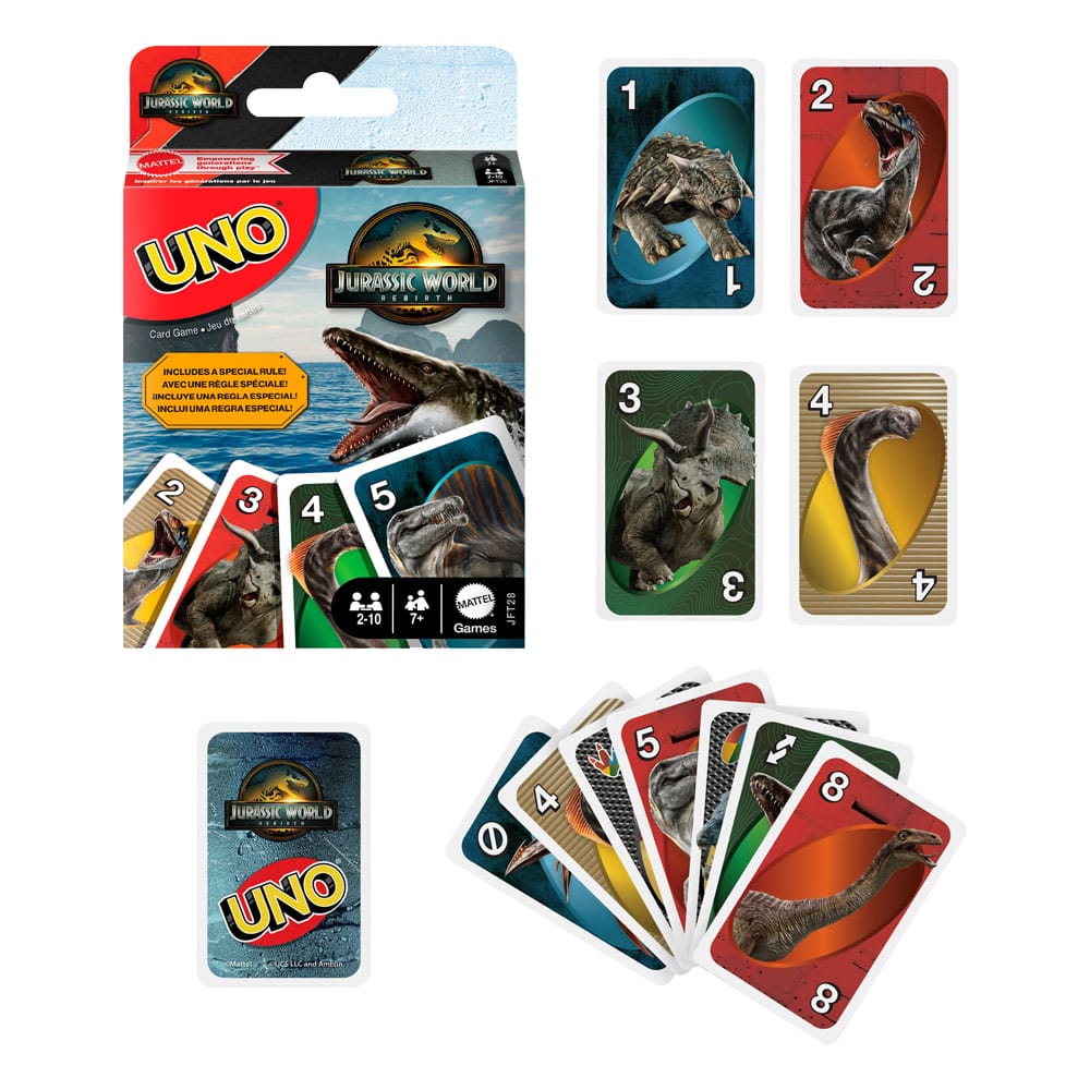 Jurassic World Rebirth UNO Card Game P049385
