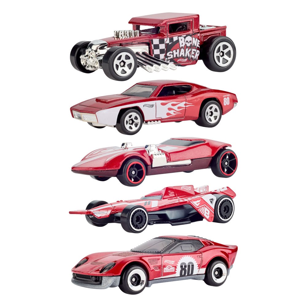 Hot Wheels Diecast Vehicle 5-Pack 1/64 80th Anniversary P049410