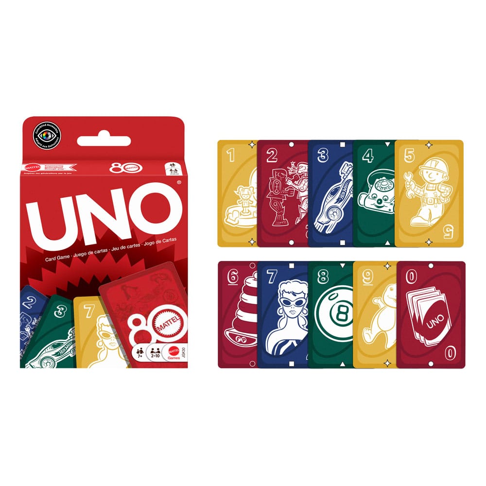 Mattel 80th Anniversary UNO Card Game Ruby Red P049411