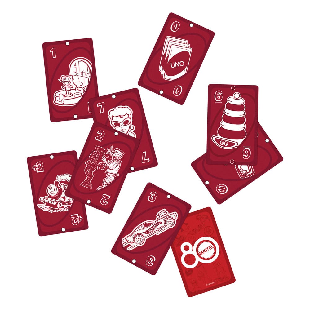 Mattel 80th Anniversary UNO Card Game Ruby Red P049411