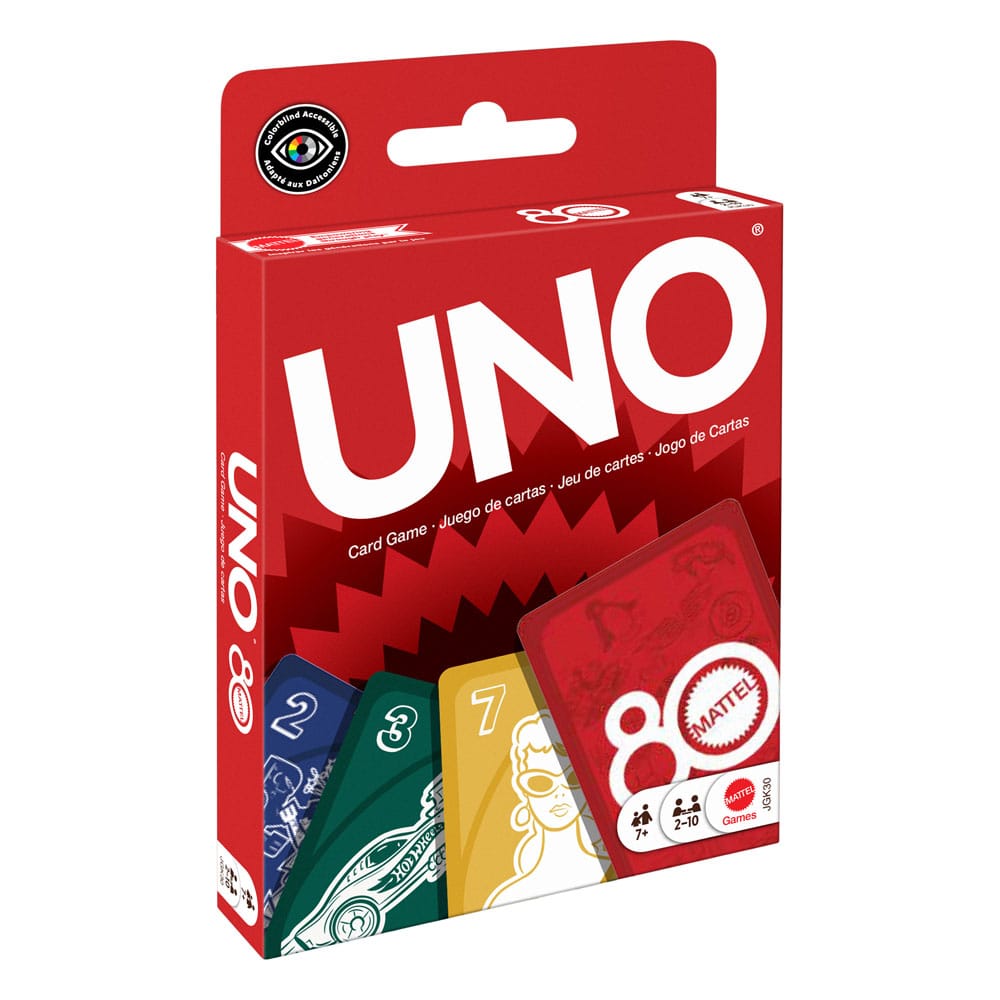 Mattel 80th Anniversary UNO Card Game Ruby Red P049411